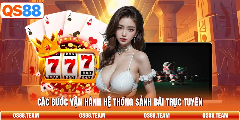 Các bước vận hành hệ thống sảnh bài trực tuyến